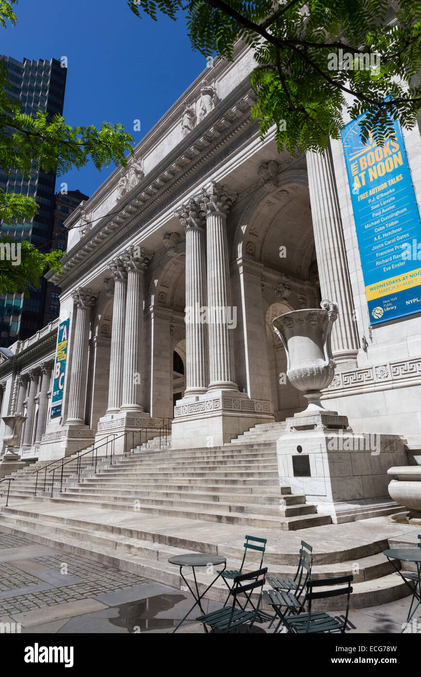 La Bibliothèque publique de New York, New York City Banque D'Images