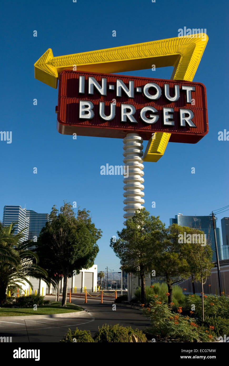 Dans N Out Burger inscrivez-USA Banque D'Images