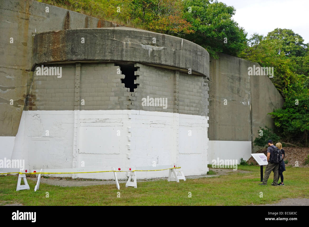 Camp Hero State Park à Montauk long island NY Banque D'Images