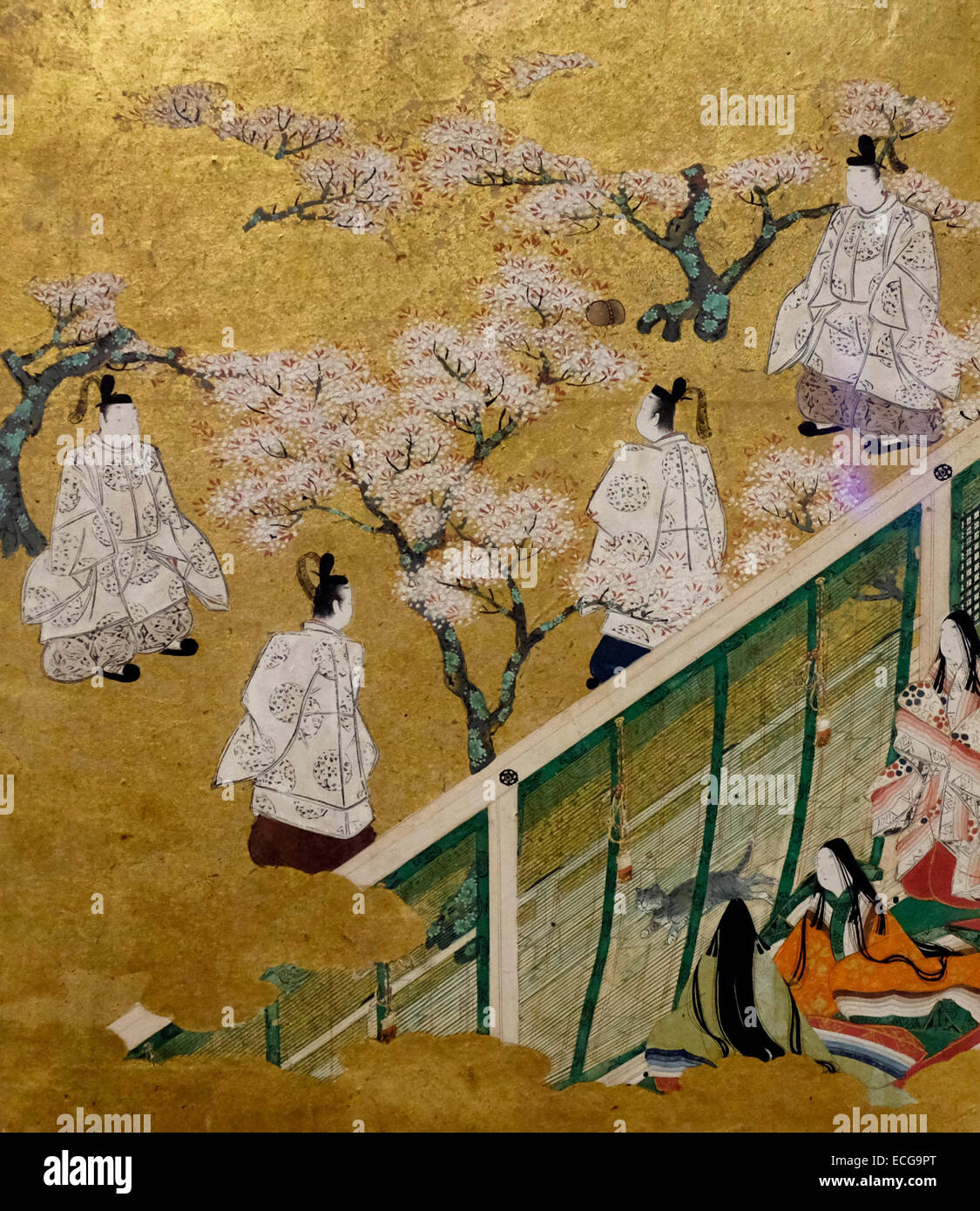 Chapitre 34 épisode de (nouveau) d'herbes de la série l'histoire de l'Genji - 18e siècle Anonyme Banque D'Images