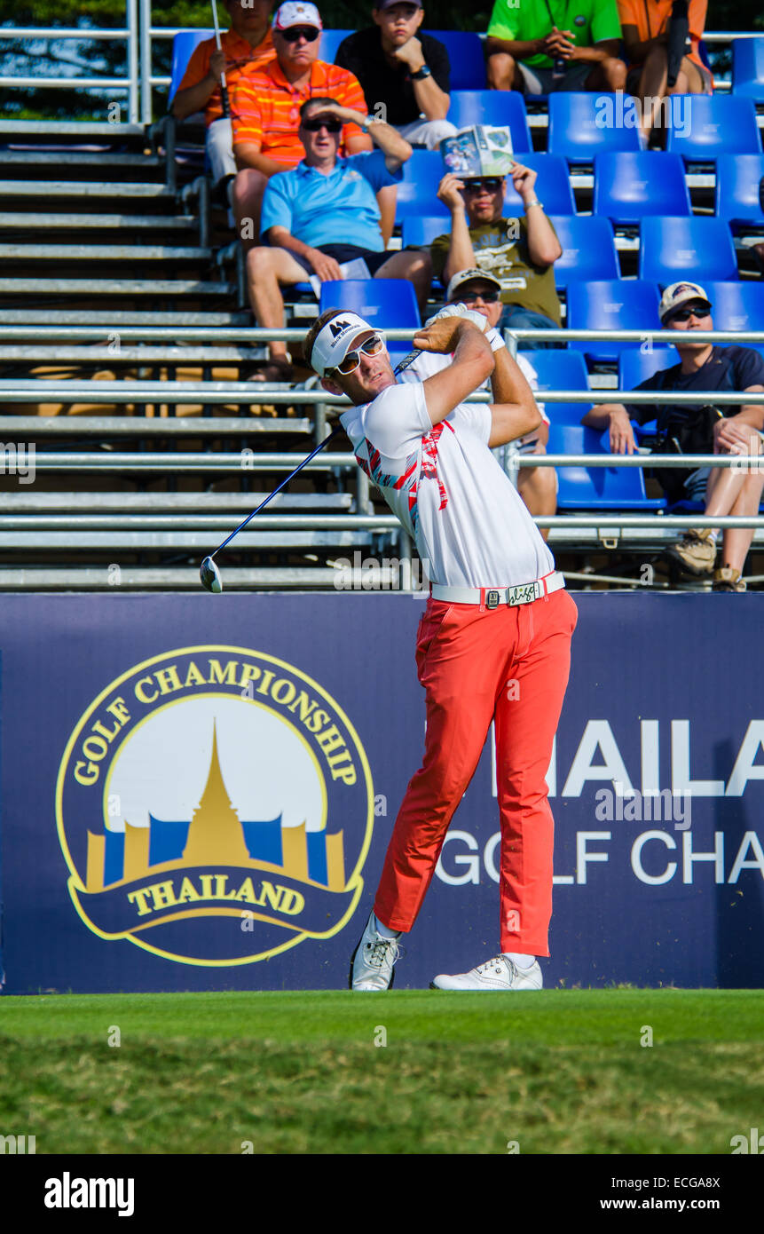 Conburi, Thaïlande. 14 Décembre, 2014. Berry Henson USA de joueur dans le Championnat de Golf de Thaïlande (2014 Tournoi de golf professionnel sur le Tour asiatique) à Amata Spring Country Club le 14 décembre 2014 à Chonburi, Thaïlande. Credit : Chatchai Somwat/Alamy Live News Banque D'Images