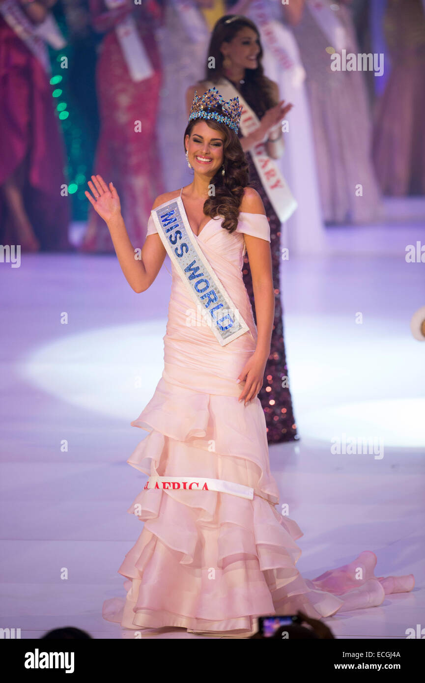 Londres, Royaume-Uni. 14 Décembre, 2014. Finale de Miss Monde London Excel.pic montre Miss Afrique du Sud d'aujourd'hui Miss Monde ! ! ! Crédit : PAUL GROVER/Alamy Live News Banque D'Images