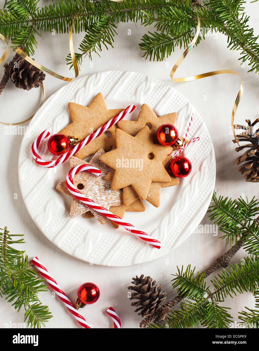 Les biscuits de Noël. Banque D'Images