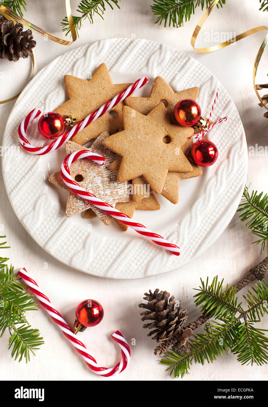 Les biscuits de Noël. Banque D'Images