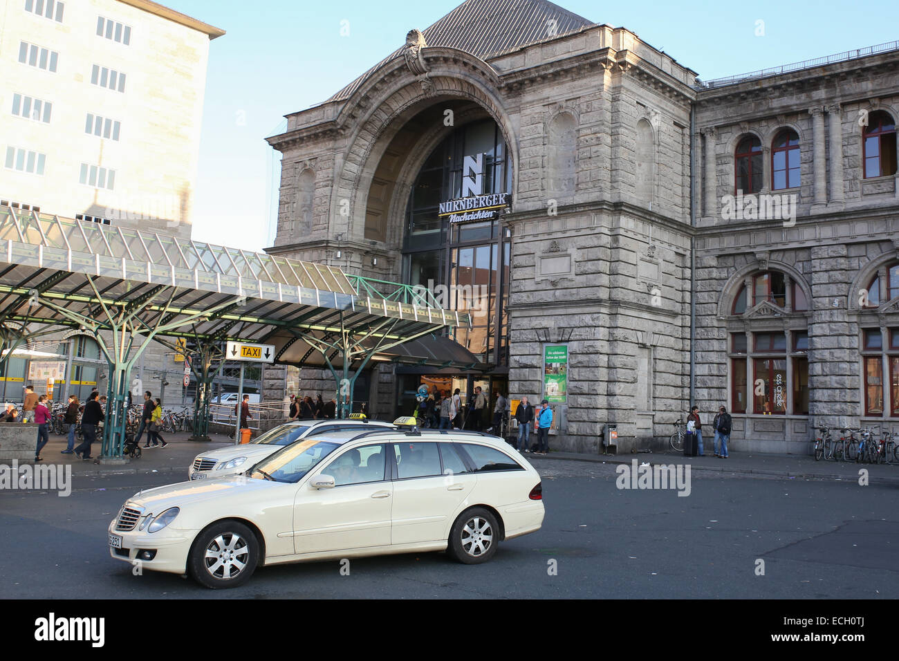 La gare centrale de Nuremberg Allemagne construction ferroviaire Banque D'Images