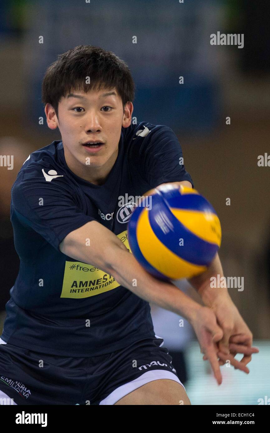 Yuki Ishikawa (Pallavolo Modène), 14 décembre 2014 - Volley-ball : Réceptionneuse-attaquante Serie A match entre Modène 3-0 Volley Volley Top Latina au PalaSport Panini à Modène, Italie. (Photo par Enrico Calderoni/AFLO SPORT) Banque D'Images