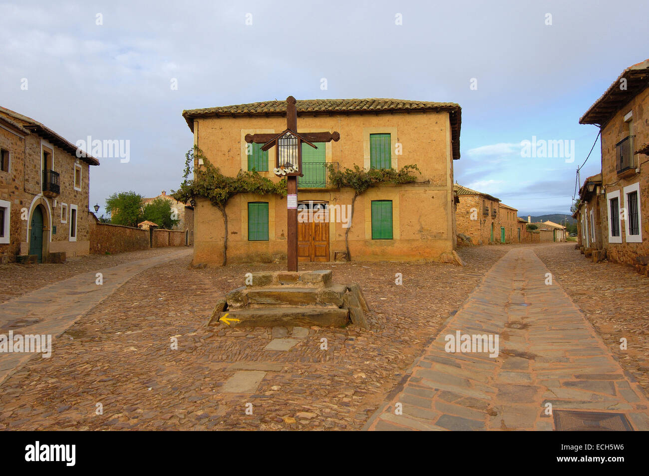 Castrillo de los Polvazares, Astorga, Camino de Santiago, province de León, Castilla y León, Espagne, Europe Banque D'Images