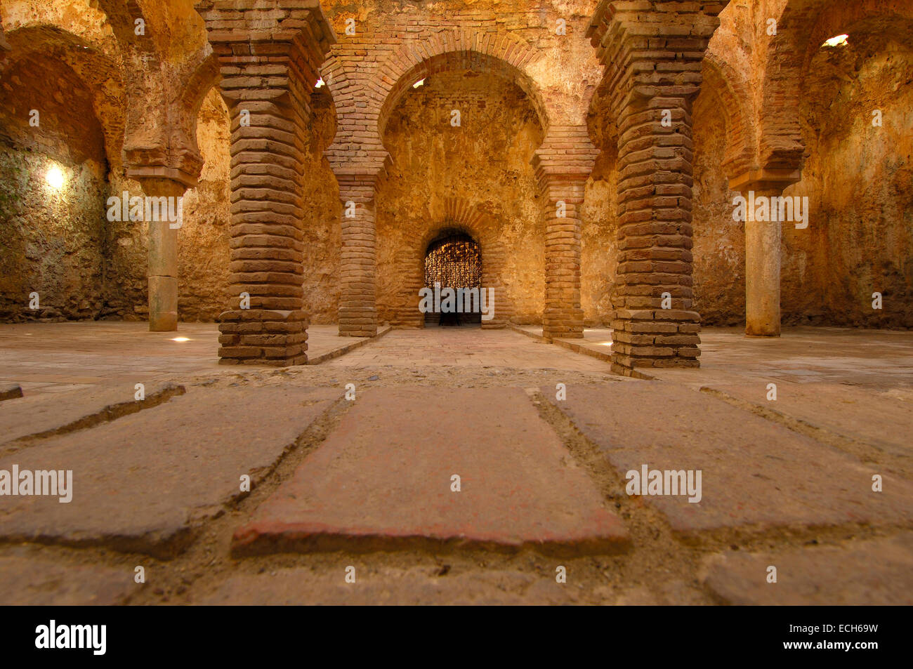 Bains maures de Ronda, 13ème siècle, la province de Málaga, Andalousie, Espagne, Europe Banque D'Images