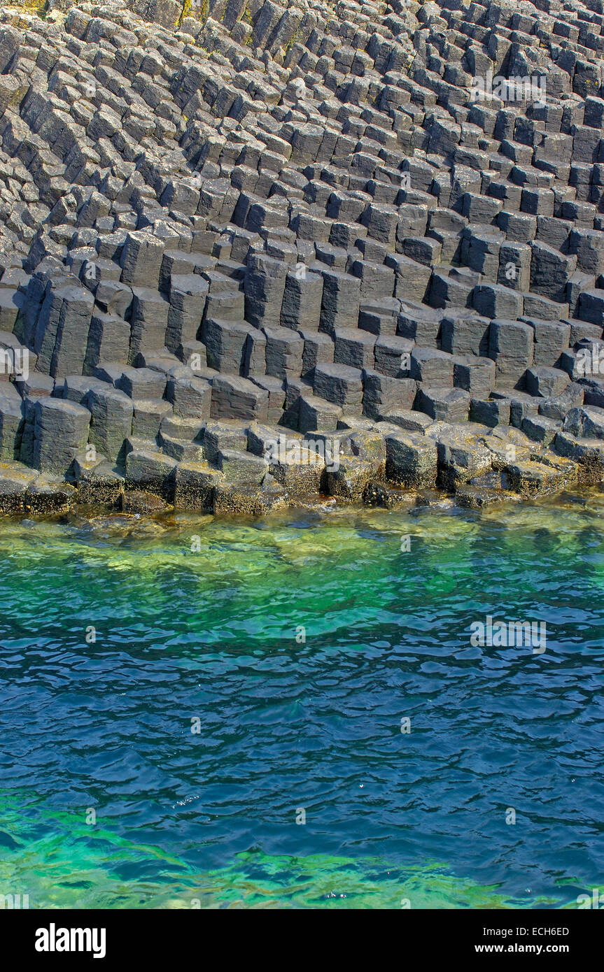 La réserve naturelle de l'île de Staffa, Hébrides intérieures, Argyll et Bute, Mull, Ecosse, Royaume-Uni, Europe Banque D'Images
