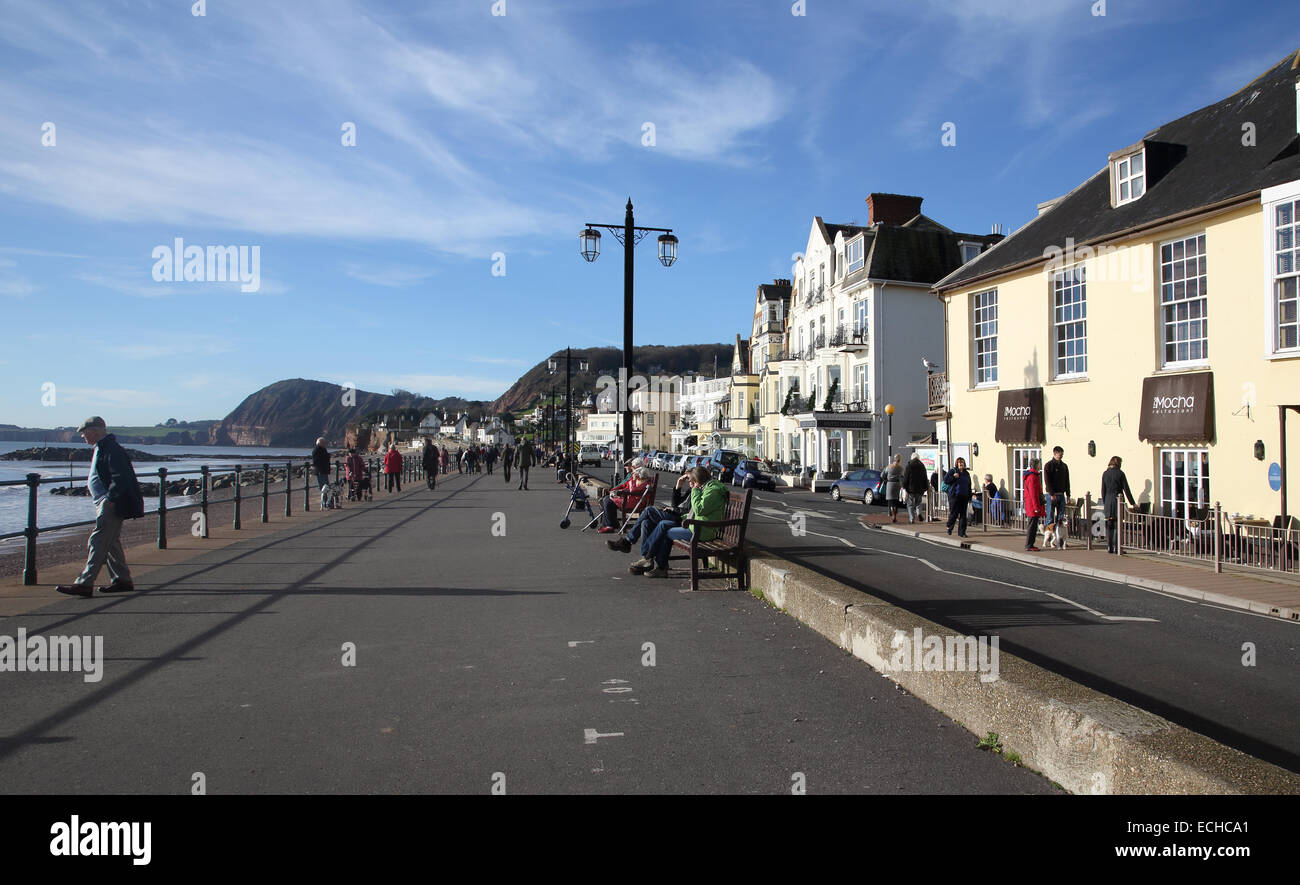 La ville de Sidmouth sur la côte sud du Devon Banque D'Images