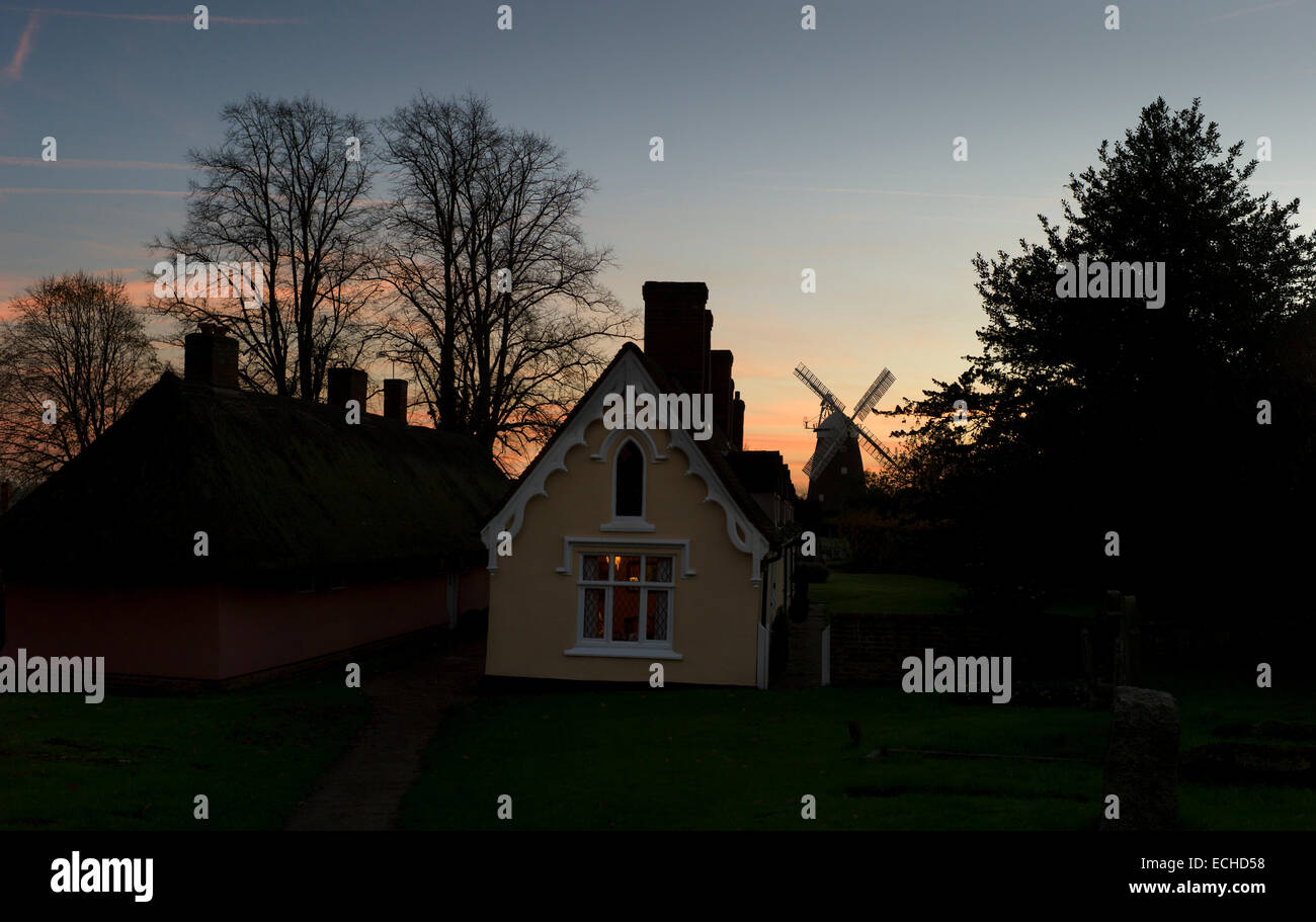 Thaxted John Webb, le moulin de Thaxted, Essex, Angleterre. Déc 2014 Banque D'Images
