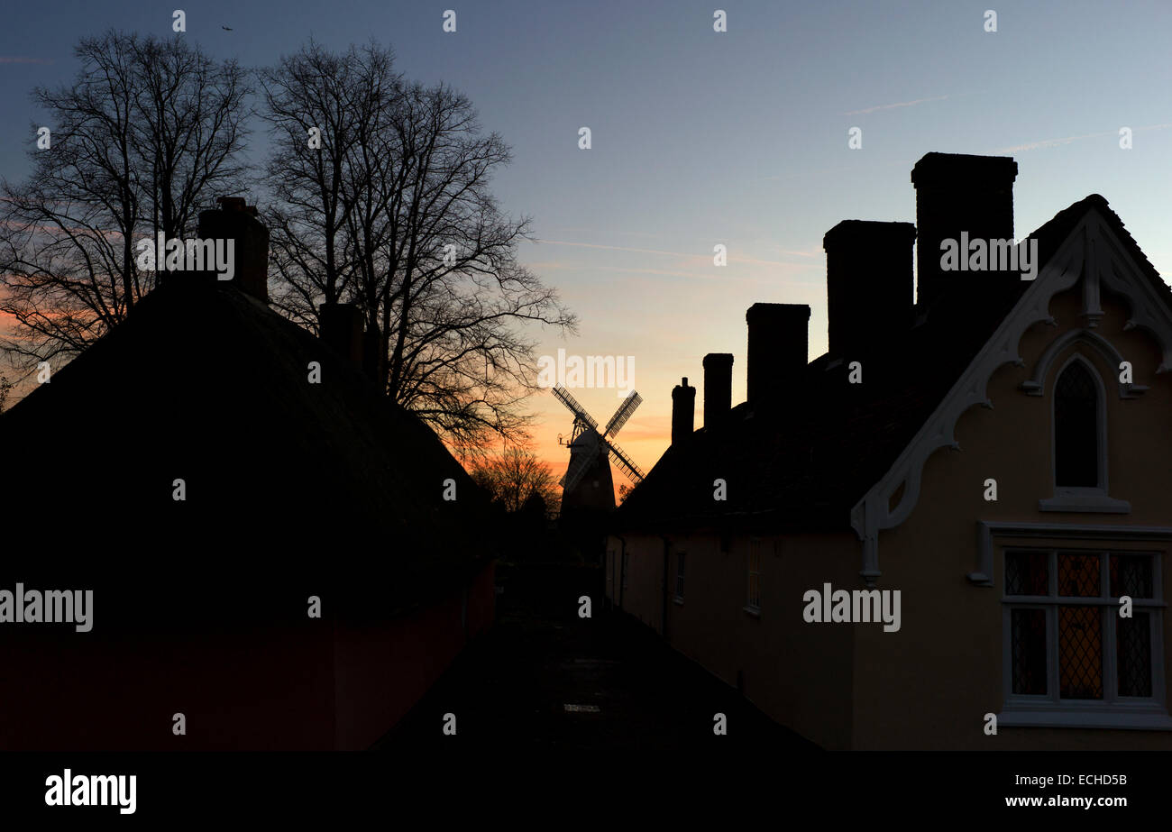 Thaxted John Webb, le moulin de Thaxted, Essex, Angleterre. Déc 2014 Banque D'Images