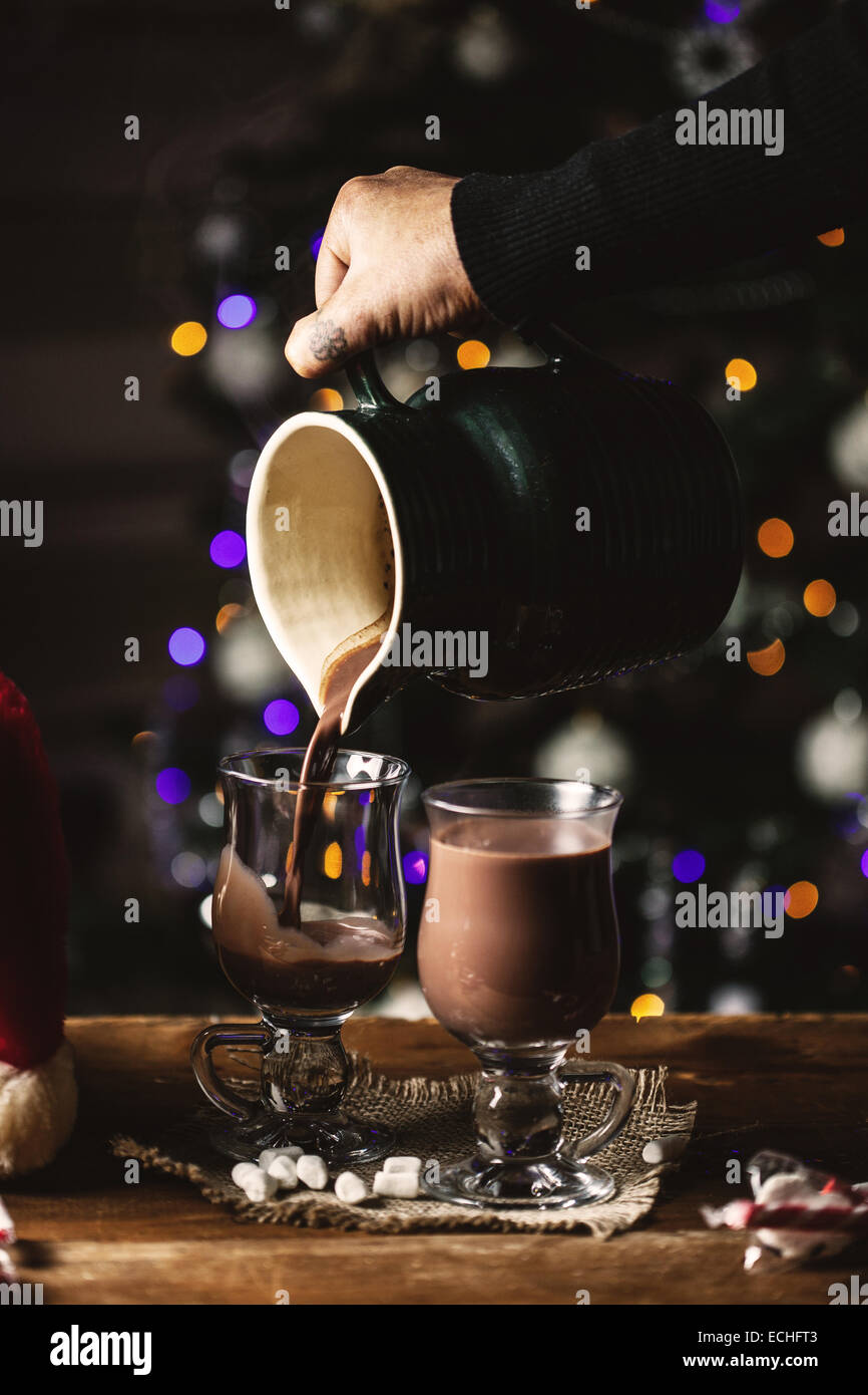 Chocolat chaud maison boire. Banque D'Images