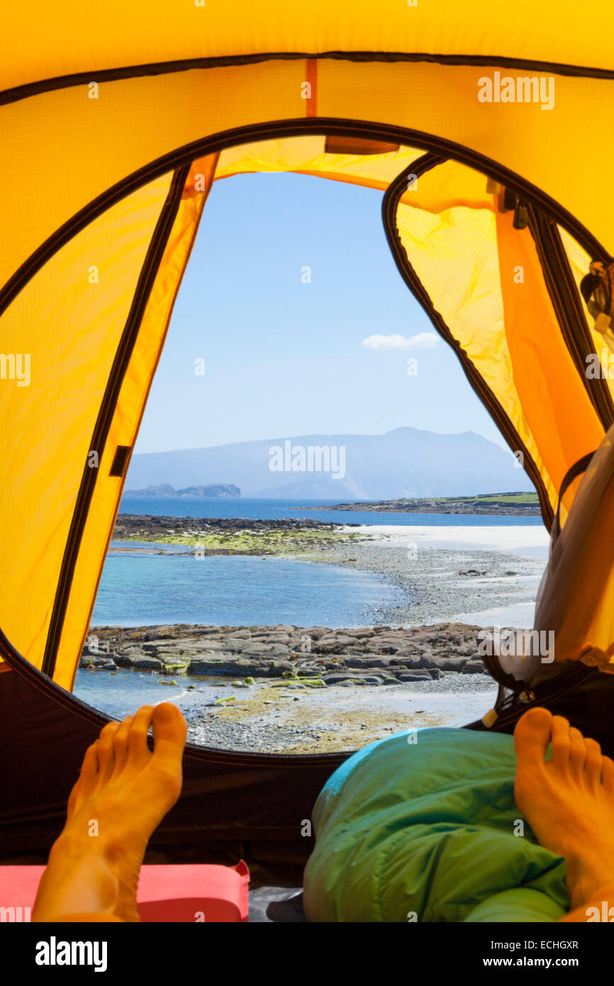 Irlande camping tente de plage Banque de photographies et d’images à haute résolution Alamy