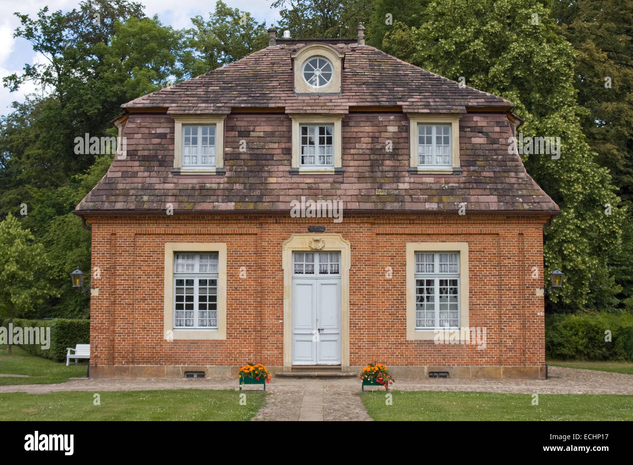 Europa, Deutschland, Niedersachsen, Soegel Clemenswerth, Zirkelpavillon, Jagdschloss Banque D'Images