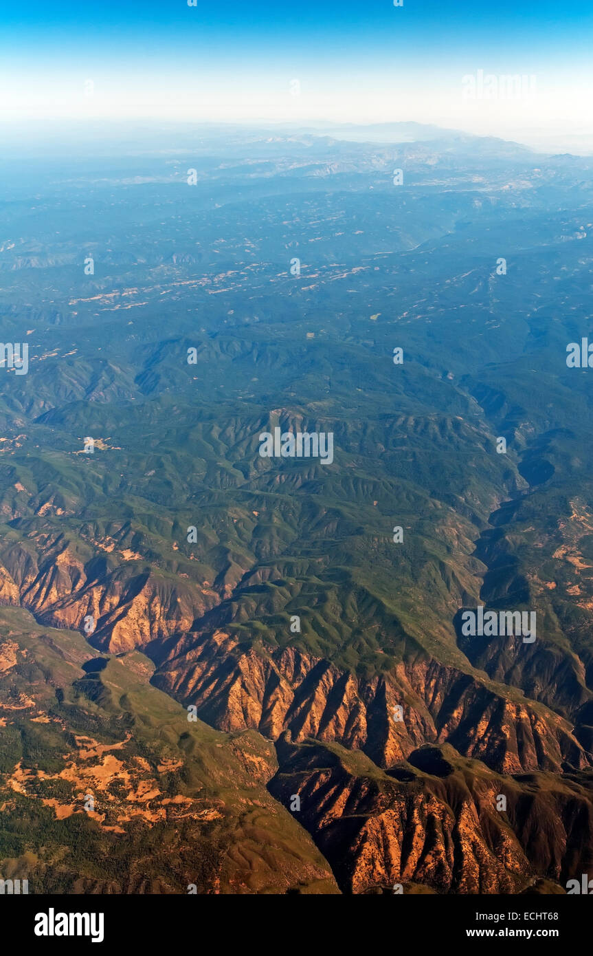 Sierra Nevada aerial view, Californie, États-Unis Banque D'Images