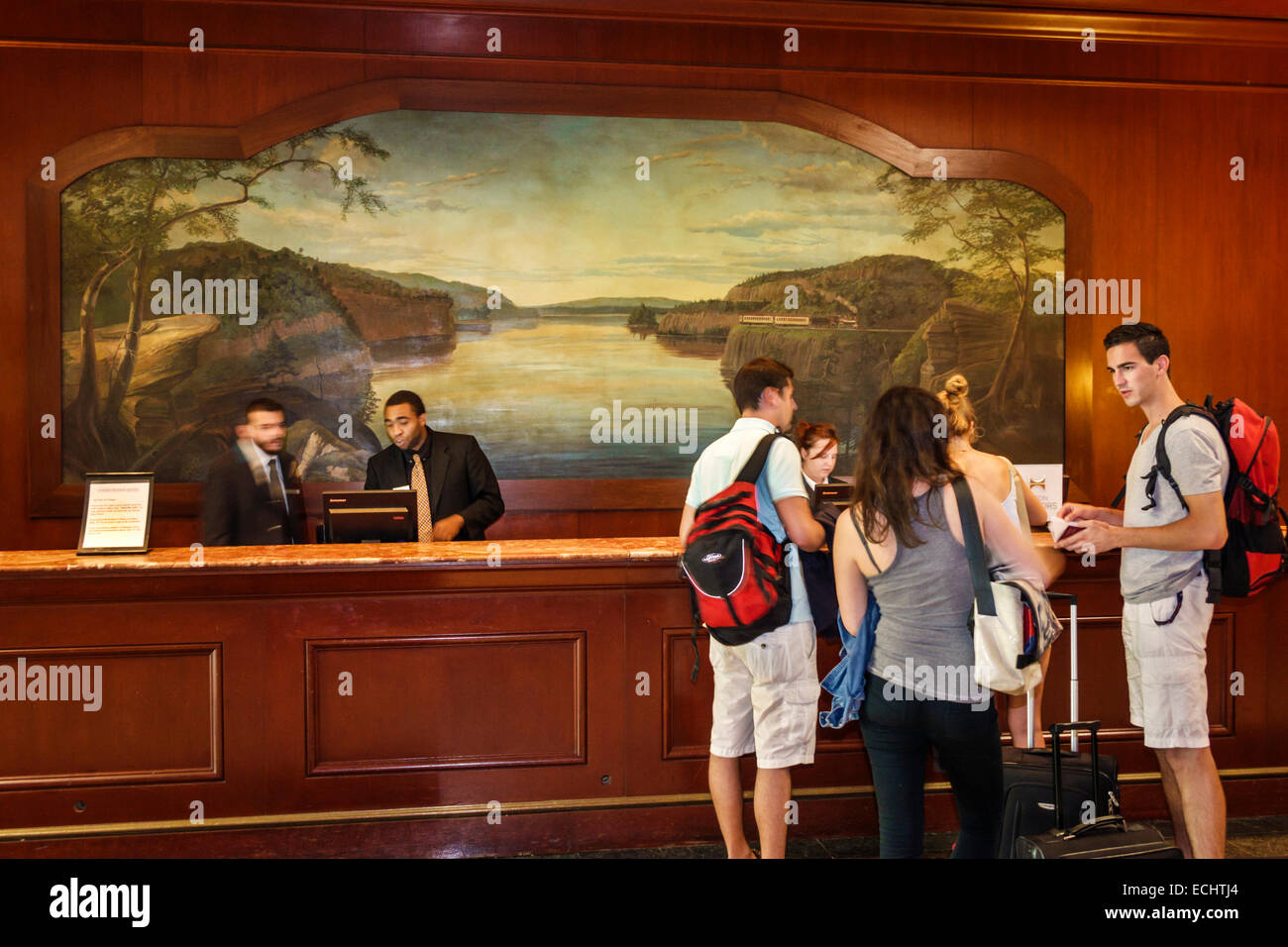 Saint-Louis Missouri,Market Street,Union Station,architecture romane,terminal de train converti,hall,hôtel hôtels logement motel motels,fron Banque D'Images