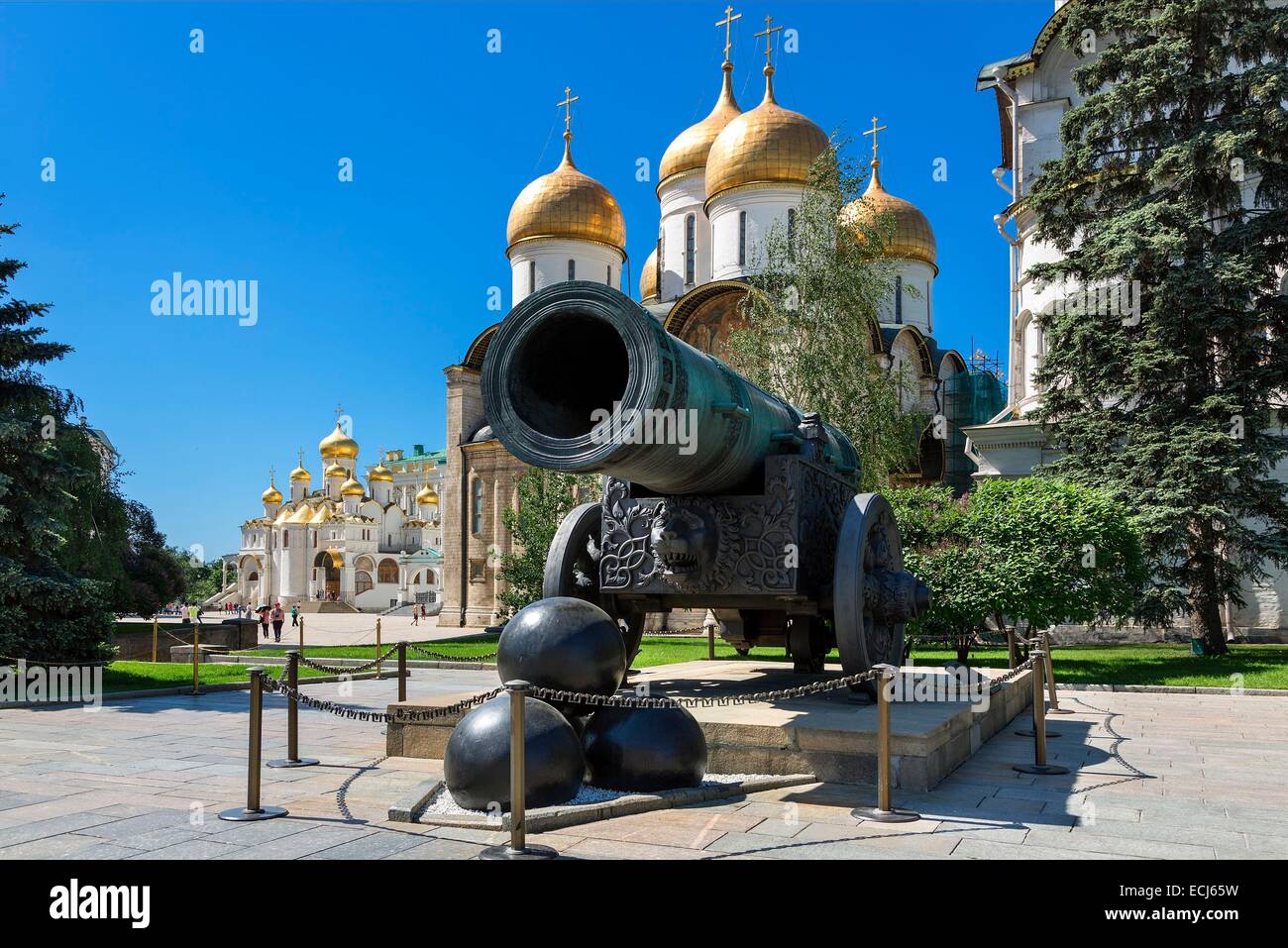 La Russie, Moscou, le Kremlin inscrite au Patrimoine Mondial de l'UNESCO, le Tsar Cannon Banque D'Images