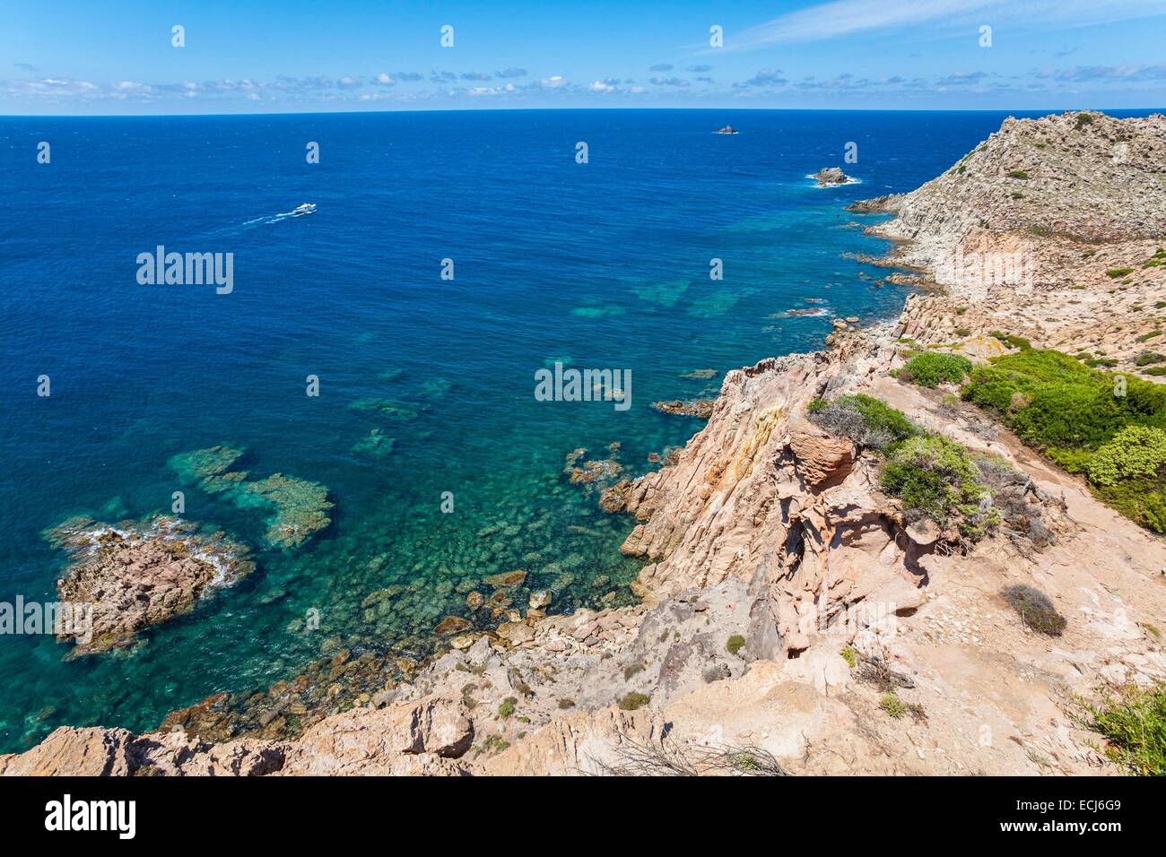 L'Italie, la Sardaigne, l'île de San Pietro, Carloforte, Capo Sandalo Banque D'Images