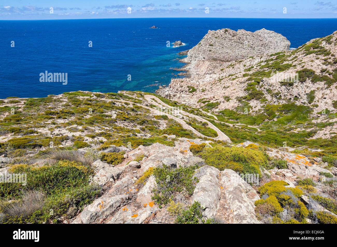 L'Italie, la Sardaigne, l'île de San Pietro, Carloforte, Capo Sandalo Banque D'Images