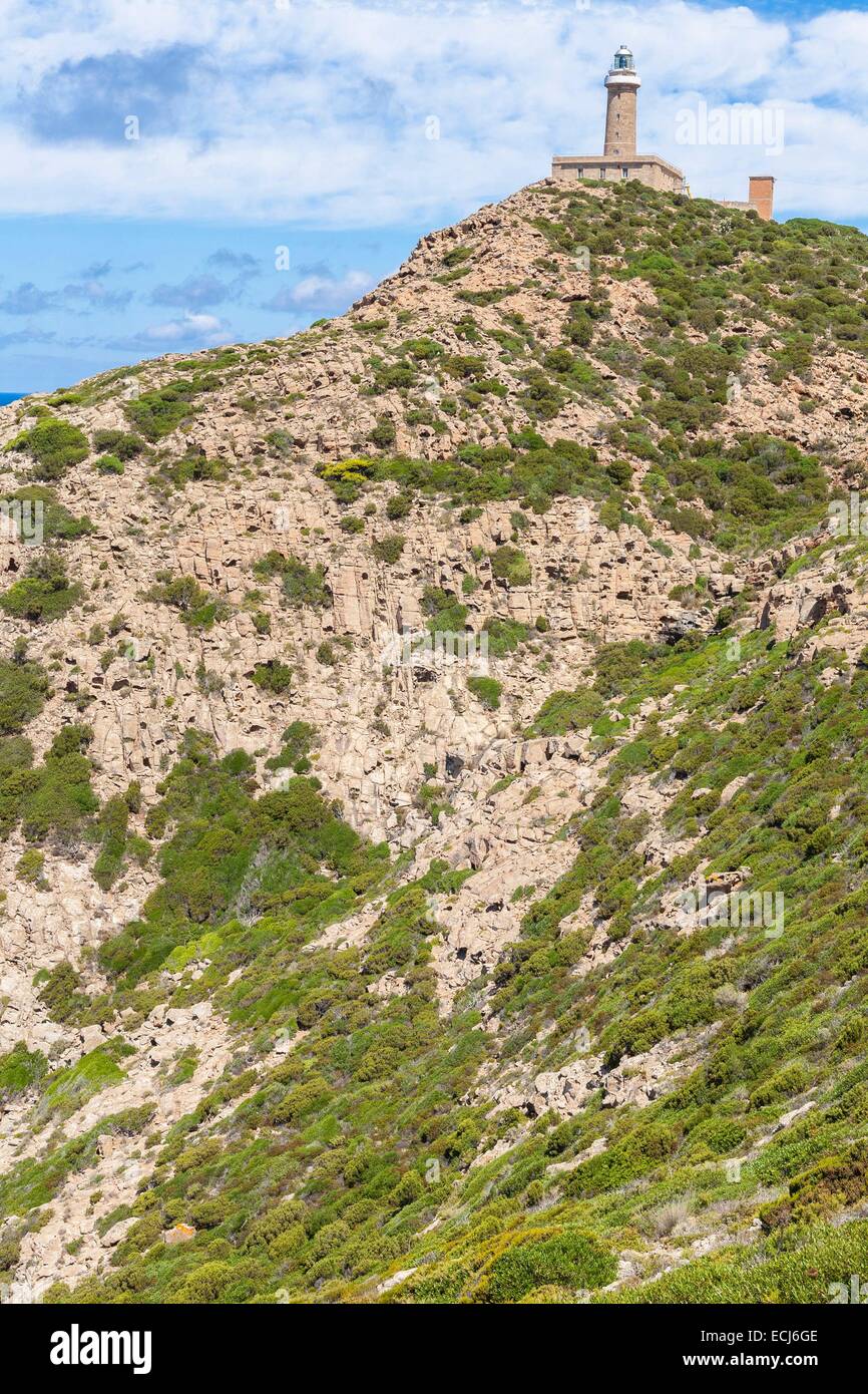 L'Italie, la Sardaigne, l'île de San Pietro, Carloforte, Capo Sandalo, navire amiral de la 19e siècle Banque D'Images