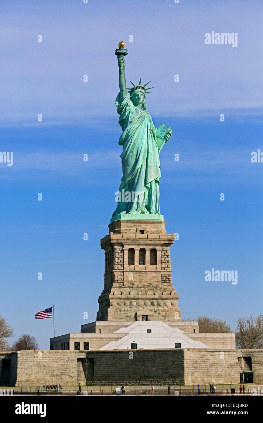 USA, New York, Liberty Island, la Statue de la Liberté Banque D'Images