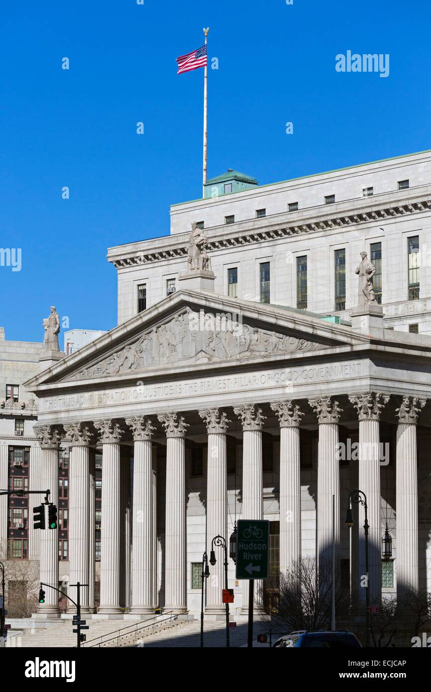 USA, New York, Manhattan, New York Cour de justice Cour Suprême Banque D'Images