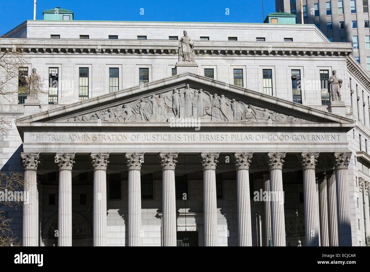 USA, New York, Manhattan, New York Cour de justice Cour Suprême Banque D'Images