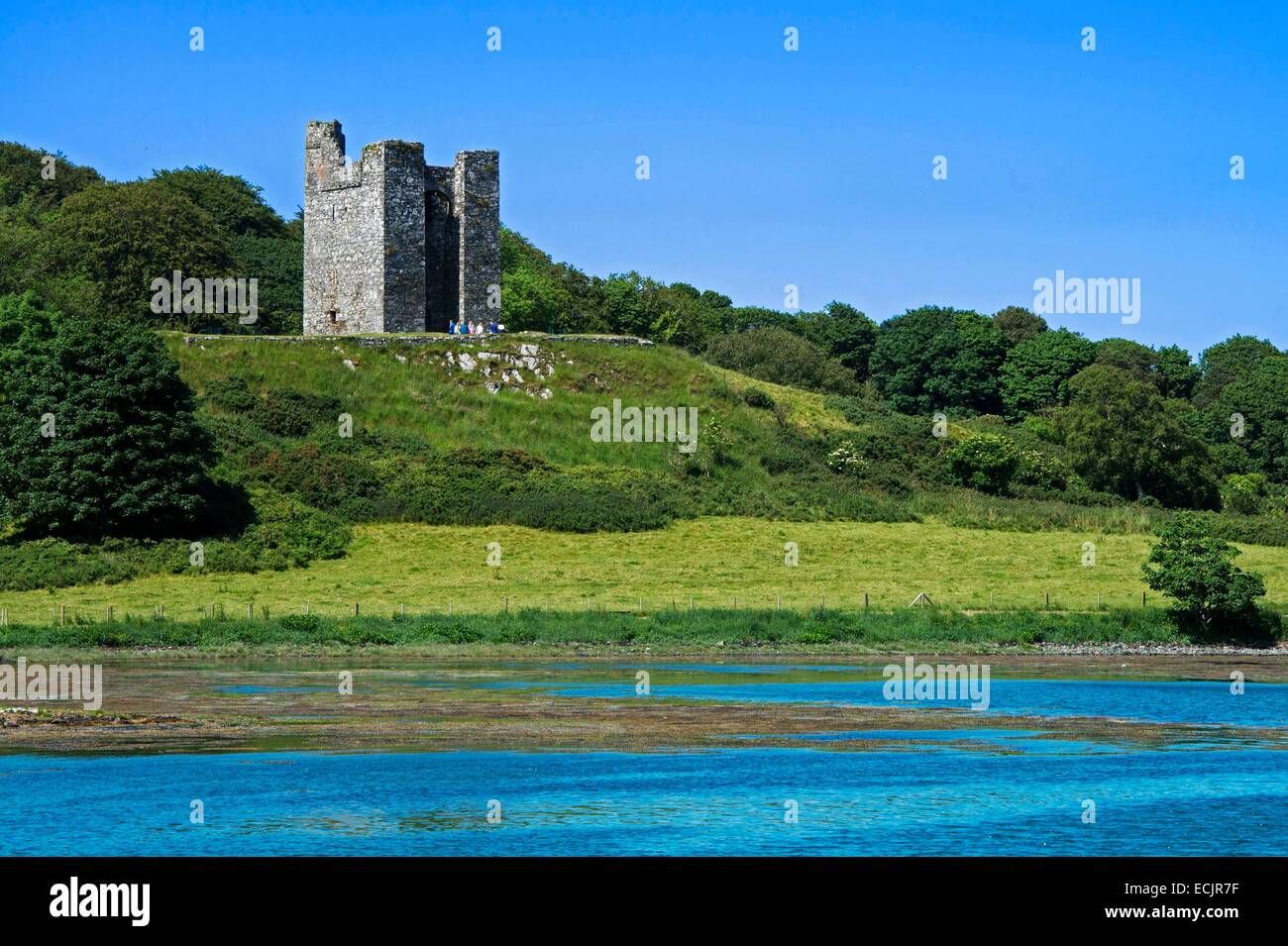 Royaume-uni, Irlande du Nord, County Down, Strangford, Audley's Castle, Audley's field, une toile de fond pour beaucoup de scènes et le site de Robb Stark's camp, tout au long de la visite, les fans pourront en apprendre davantage sur les effets spéciaux et les costumes, de tester leur knowled Banque D'Images