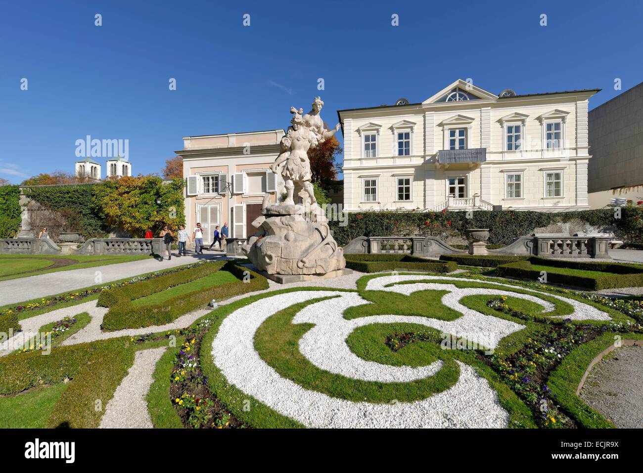 Autriche, Salzbourg, le centre historique classé au Patrimoine Mondial par l'UNESCO, les jardins du château Mirabell, du Banque D'Images