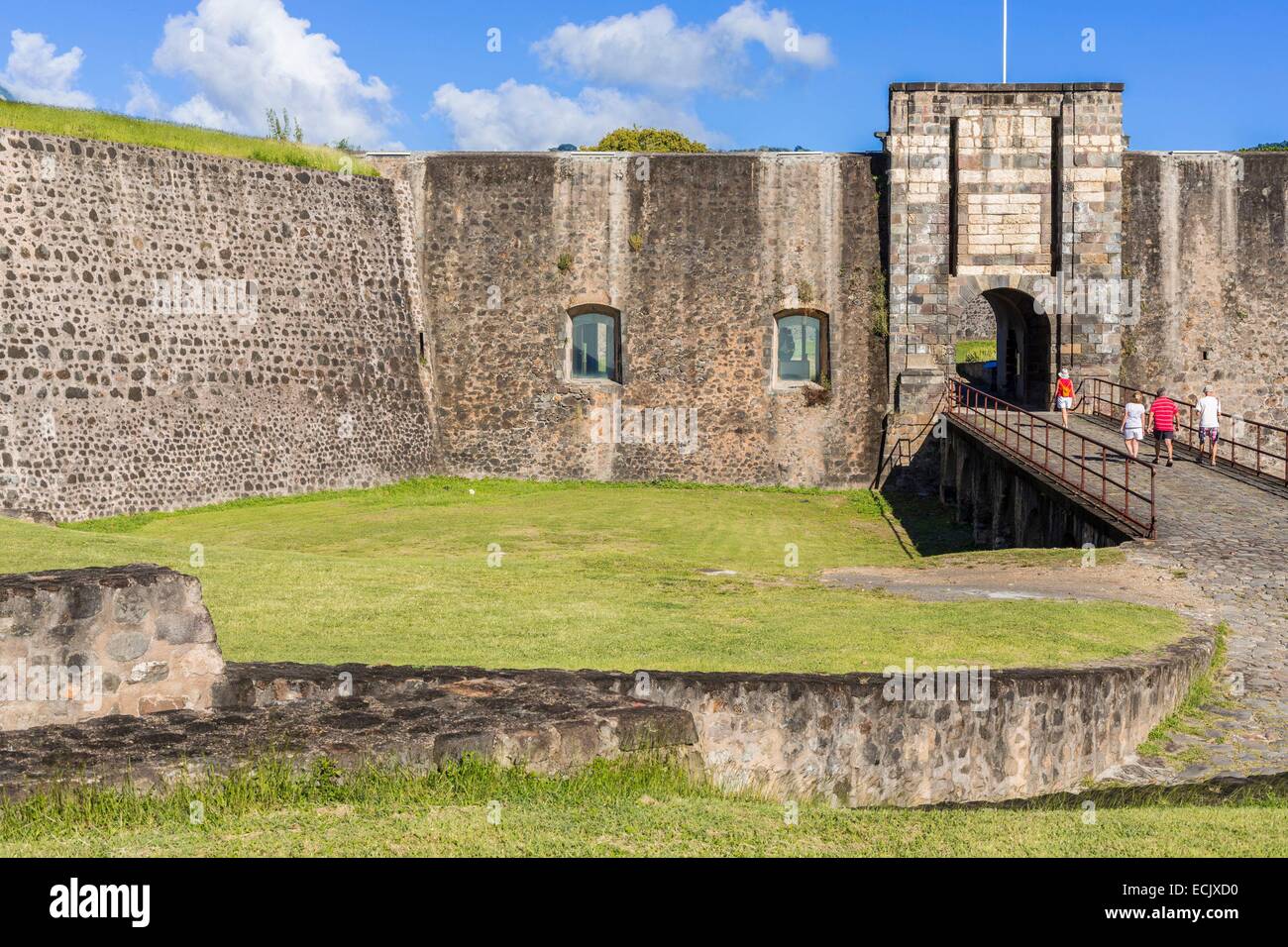 La France, Guadeloupe, Basse-terre, fort Delgres anciennement Fort Saint Charles (classé monument historique en 1977) a été fondée au 17ème siècle mais a été considérablement modifié au xviiie siècle, l'entrée Banque D'Images