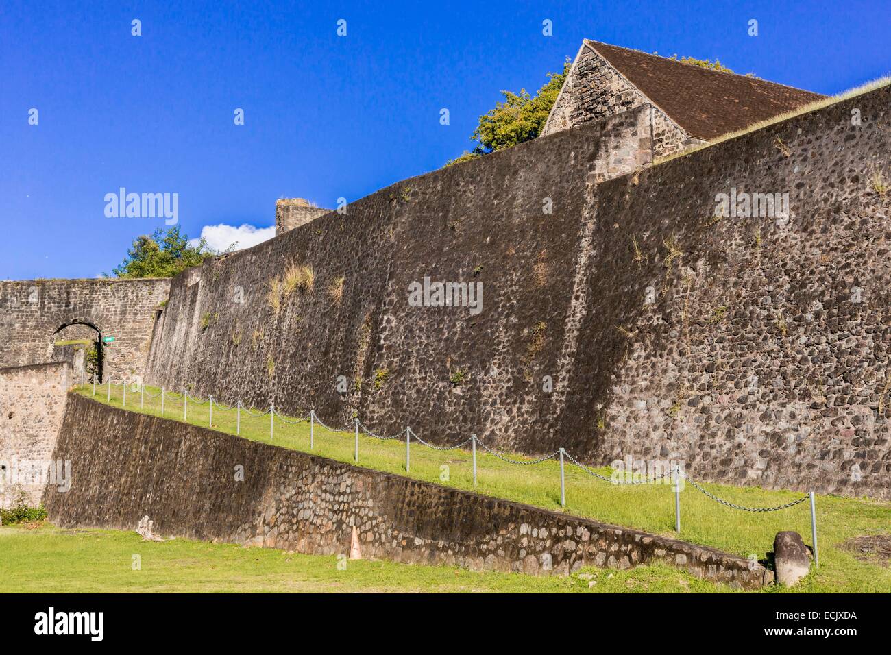 La France, Guadeloupe, Basse-terre, fort Delgres anciennement Fort Saint Charles (classé monument historique en 1977) a été fondée au 17ème siècle mais a été considérablement modifié au xviiie siècle Banque D'Images