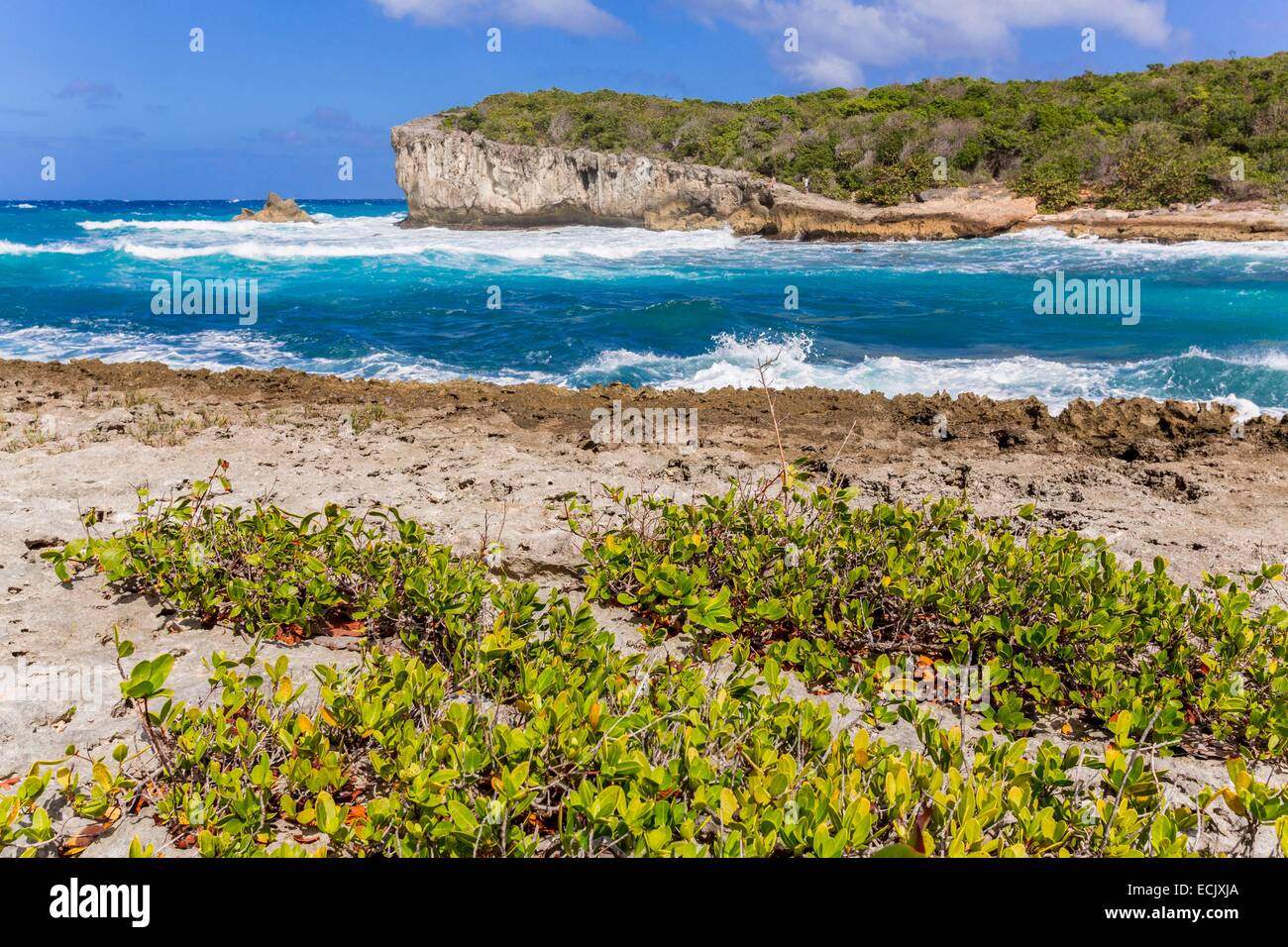 La France, la Guadeloupe (French West Indies), Grande Terre, Anse Bertrand, lagoon Hell's Gate Banque D'Images