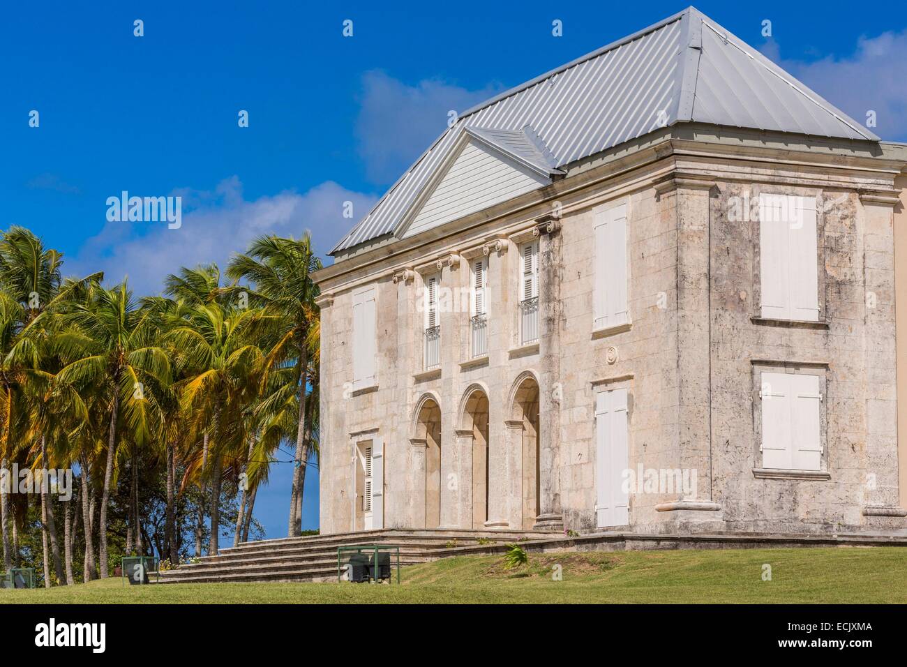 La France, Guadeloupe, Marie Galante, Grand Bourg, Château de Murat (Habitation Murat) est un ancien domaine sucrier fondé au début du 19ème siècle, qui a été le plus grand en Guadeloupe, maison Banque D'Images