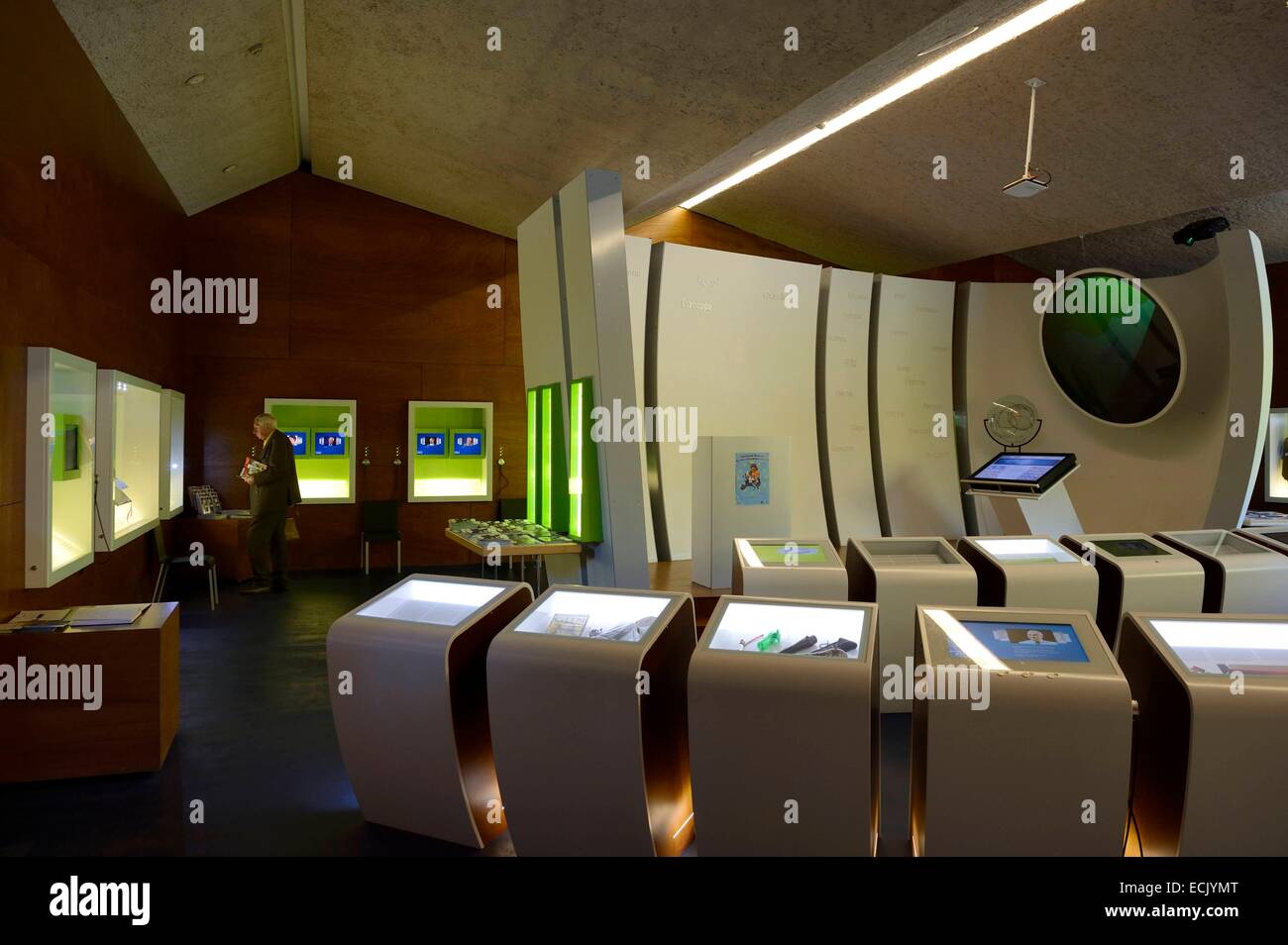 Luxembourg, Grevenmacher, Moselle, Schengen, musée européen dans le Centre Européen Banque D'Images