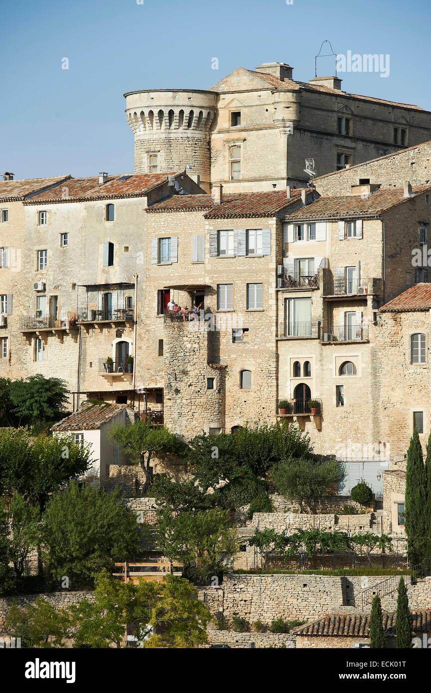 La France, Vaucluse, Le Parc Naturel Régional du Luberon (Parc Naturel Régional du Luberon), Gordes, étiqueté Les Plus Beaux Villages de France (Les Plus Beaux Villages de France) Banque D'Images