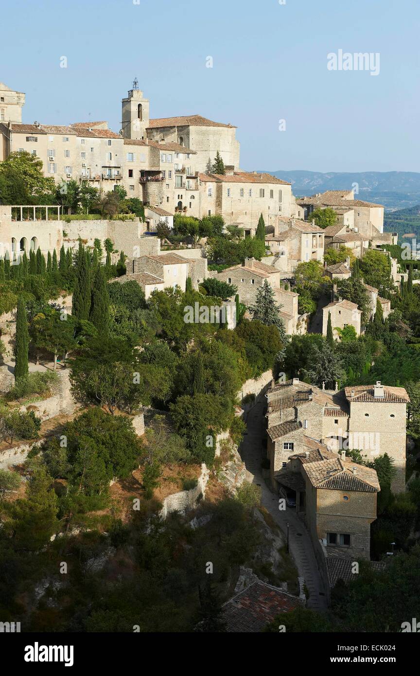 La France, Vaucluse, Le Parc Naturel Régional du Luberon (Parc Naturel Régional du Luberon), Gordes, étiqueté Les Plus Beaux Villages de France (Les Plus Beaux Villages de France) Banque D'Images