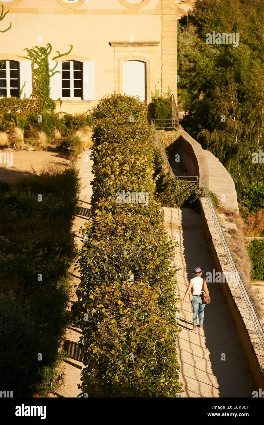 La France, Vaucluse, Le Parc Naturel Régional du Luberon (Parc Naturel Régional du Luberon), Lauris, Jardins du Château Banque D'Images