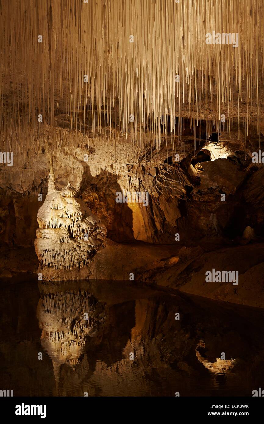 France, Isère, Vercors, les grottes de Chorange, Siphon gallery Banque D'Images