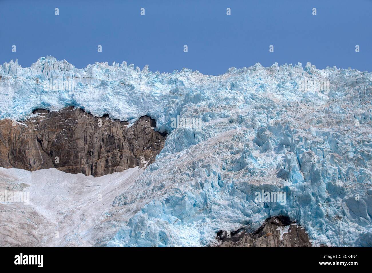 États-unis, Alaska, péninsule de Kenai, Kenai Fjords National Park, les glaciers, le nord-ouest de Glacier Banque D'Images