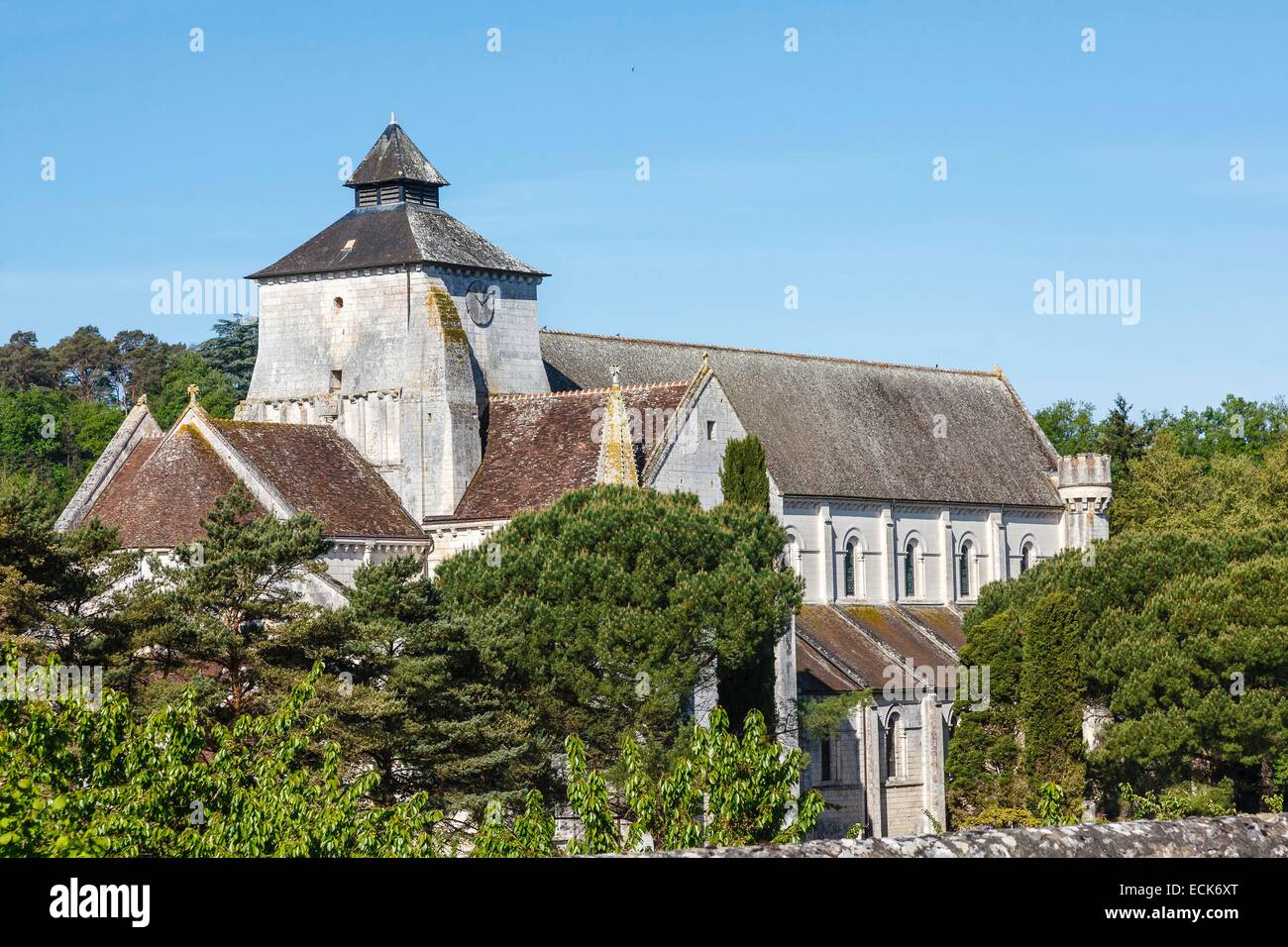 France, Indre, Fontgombault, l'abbaye Banque D'Images