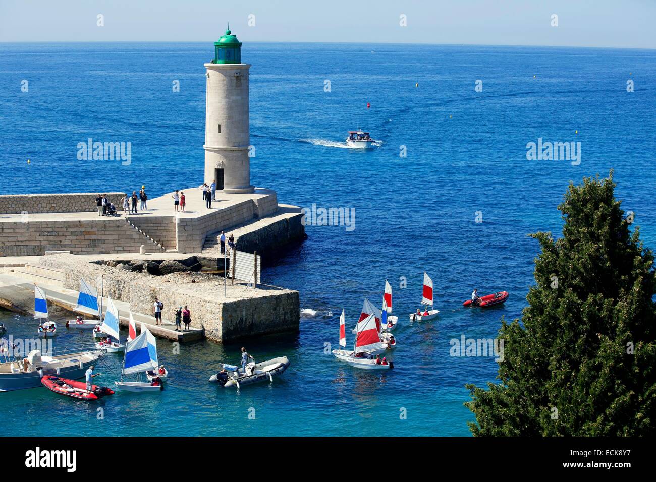 France, Bouches du Rhône, Cassis, école de voile Banque D'Images