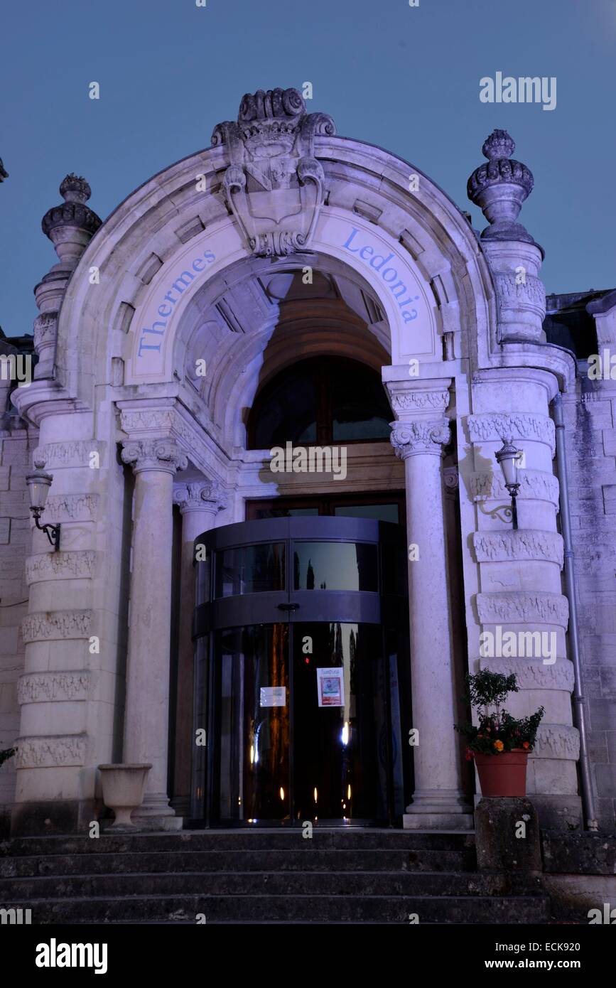 France, Jura, Lons le Saunier, Edward Guénon jardins spa, spas Ledonia en date du 19e siècle Banque D'Images