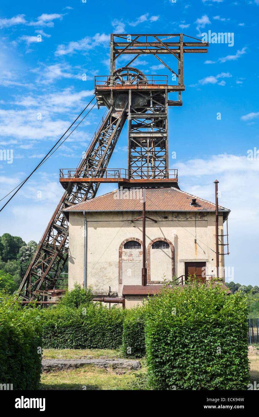 France, Moselle, Petite Rosselle, Carreau Wendel Musée, la mine, propose une visite de la mine souterraine Banque D'Images