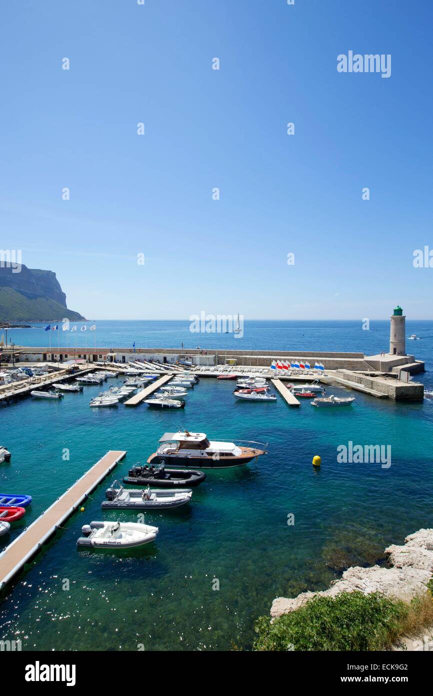 France, Bouches du Rhône, Cassis, port d'accueil Banque D'Images