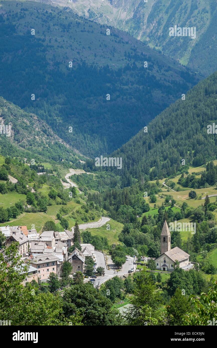 France, Alpes-Maritimes, Tinee valley, Parc National du Mercantour, Châteauneuf-d'Entraunes Banque D'Images