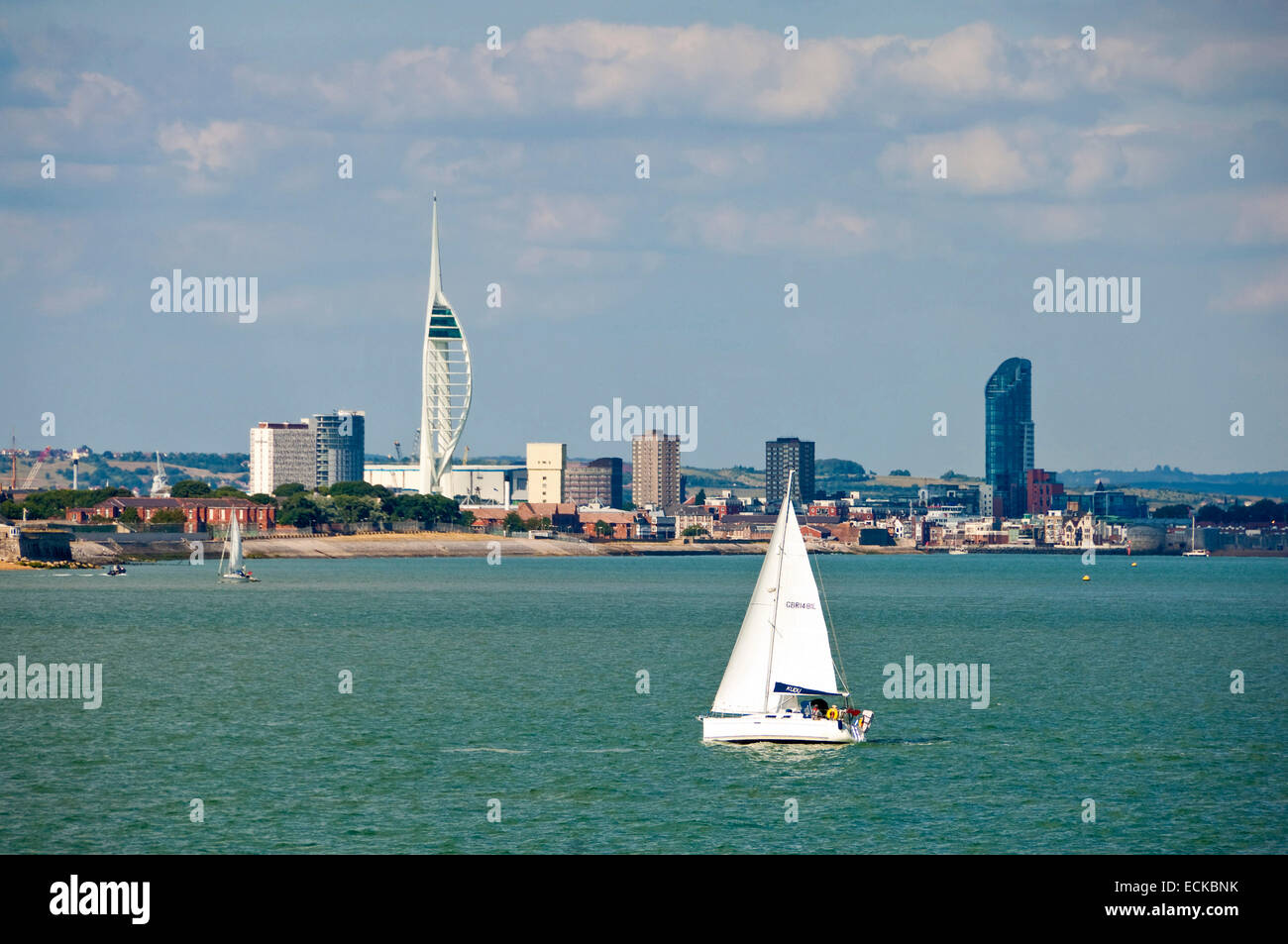 Vue horizontale de la tour Spinnaker à Portsmouth. Banque D'Images