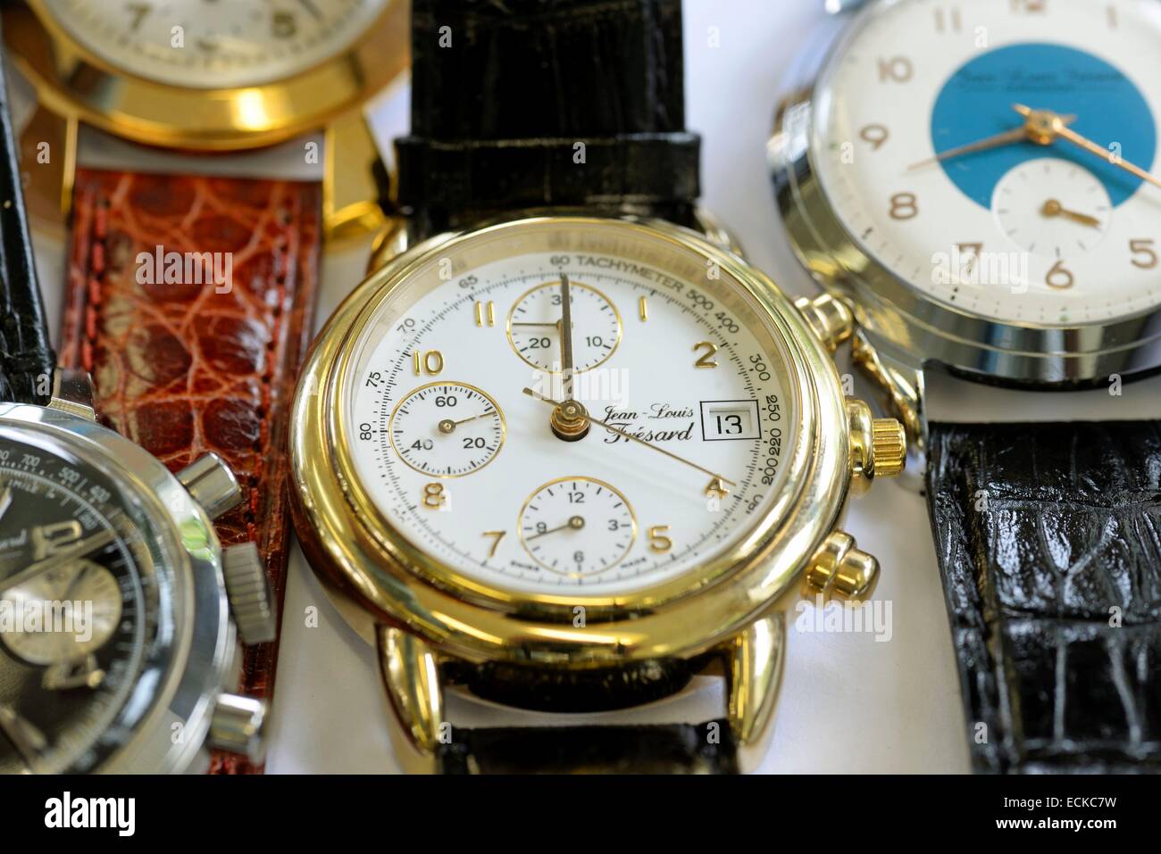France, Doubs, Charquemont, horloger Jean Louis Fresard, fabrication et  réparation de montres Photo Stock - Alamy