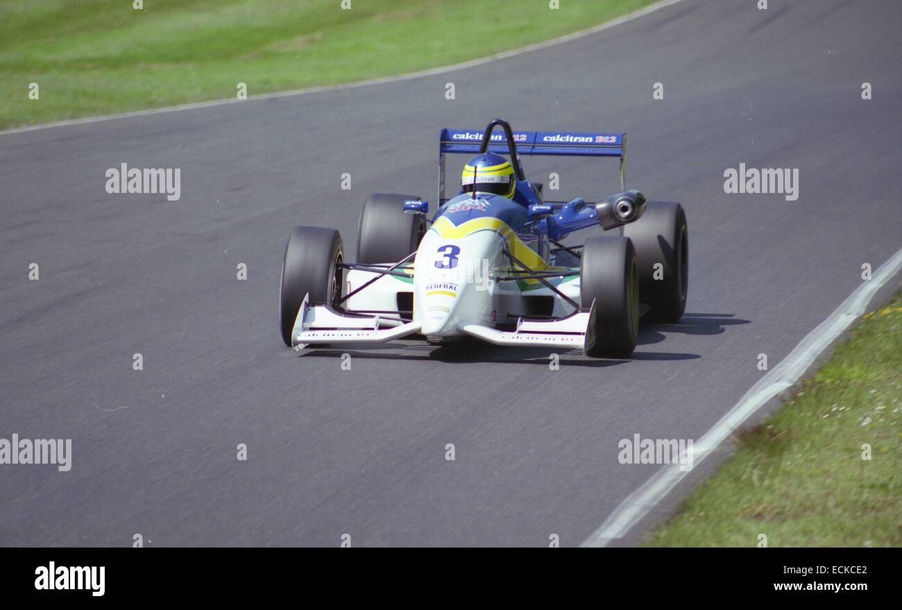 Cristiano da Matta British Formula 3 1995, l'analyse à Oulton Park 23 juin 1995. Banque D'Images