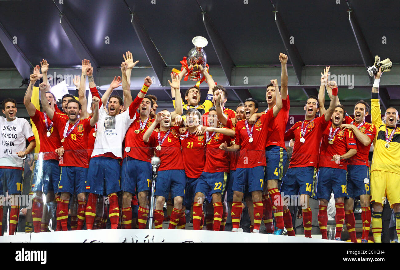 L'équipe d'Espagne de football - le gagnant du championnat de l'UEFA EURO  2012 Photo Stock - Alamy